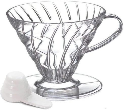 Hario V60 Plastic Coffee Dripper, Size 01, Clear...