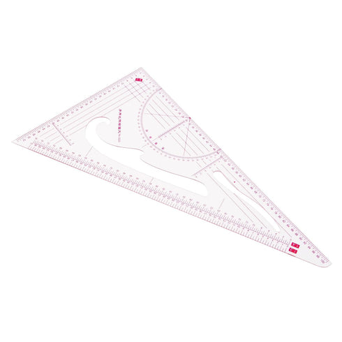 3pcs Clothing Patterning Ruler Sew French Curve Ruler Metric Shaped Plastic Sewing Tools Include Curve Ruler Triangular Ruler Tracing Wheel for Be...