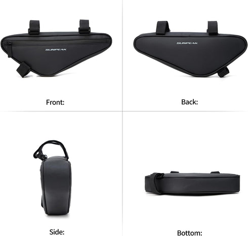 Bike Triangle Bag Bicycle Frame Pack Cycling Accessories Pouch for Cell Phone and Essentials...