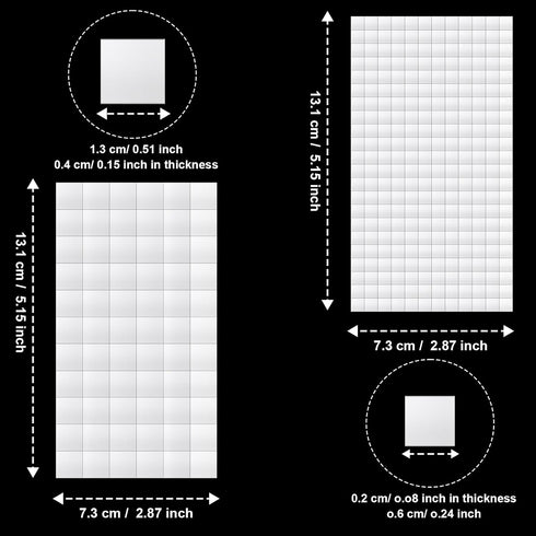 10 Sheets Foam Dual-Adhesive Squares,2 Sizes 3D Foam Squares Double Sided Self Adhesive Dots Mounting Squares, Adhesive Foam Squares for Scrapbook...