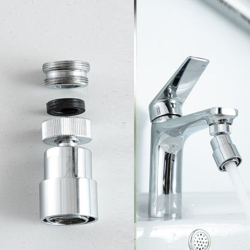 Faucet Aerator For Sink Faucet Adapter- 360° Swivel Faucet To Hose Adapter with 55/64 inch Female Thread, Included 1/2 inch Male Faucet Adapter, C...