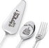 Happy 20th Birthday Personalized Laser-Engraved Stainless Steel Birthday Party Utensil Set - Cake Server, Spoon, and Fork for Son Daughter Boyfrie...
