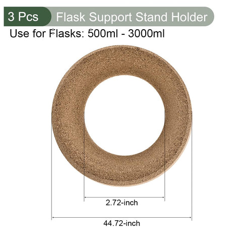 YOKIVE 3 Pcs Flask Support Stand Holder for 500ml-3000ml Flasks | Keep The Spherical Bottom Reagent Bottles Upright, Great for Chemistry Labs (120...