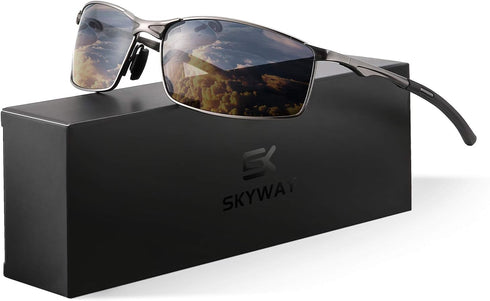 SKYWAY Polarized Sunglasses Men Women,Metal Frame UV400 Protection Sun Glasses for Driving Fishing Hiking Sports...