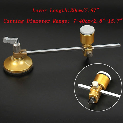 Heavy-duty Circular Glass Cutter with Suction Cup 40#...