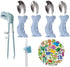 Dinosaur Toddler Flatware Kid Fork and Spoon Set, Baby Spoons Self Feeding Baby...