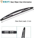 12" Rear Windshield Wiper Blade for Buick Enclave 08-17, for Cadillac Escalade 07-14, for Chevrolet Suburban 1500 2500 Tahoe 07-14, for Lincoln MK...