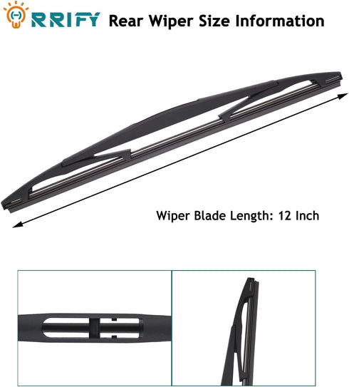 2 Pack 12" Rear Wiper Blade for Buick Enclave 08-17, for Cadillac Escalade 07-14, for Chevrolet Suburban 1500 2500 Tahoe 07-14, for GMC Yukon XL 1...
