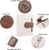 CLUCI Small Wallets for Women RFID Blocking Leather Trifold Compact Credit Card Holder with ID Window Ladies Zipper Coin Purse Beige with Brown...