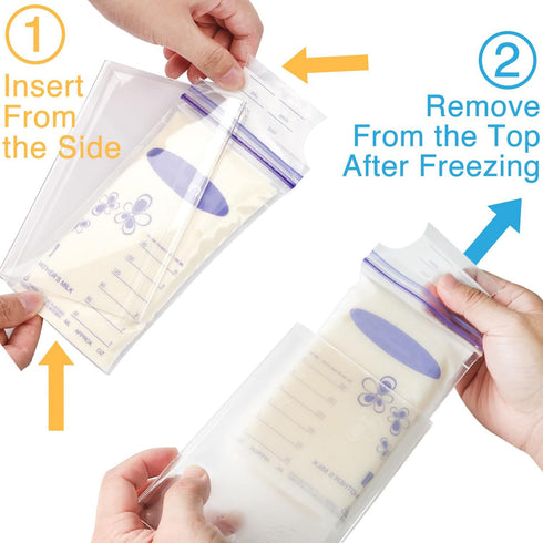 Freeze Flat Breast Milk Storage Bag |Breastmilk Freezer Flattener Kit Make Mother's Milk Bags Organizer Even to Save Refrigerator Space | Fit 3 4 ...