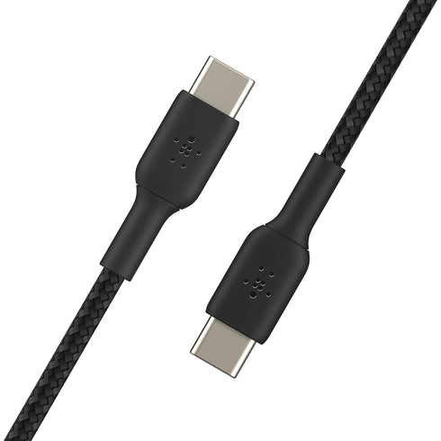 Belkin BoostCharge Braided USB-C to USB-C Cable (2M/6.6ft) for iPhone 15, iPhone 15 Pro, iPhone 15 Pro Max, iPhone 15 Plus, Galaxy S23, S22, Note1...
