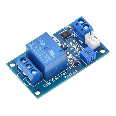 5PCS XH-M131 12V Light Automatic Control Relay Module Light Control Switch Photoresistor Resistor Relay Light Detection Sensor with 24AWG Wire...