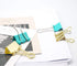 Gold Blue Binder Clips and Paper Clips Set (3-in-1 Boxed), for Office School Supplies Teachers Classroom Daily use...