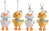 2Pcs White 14cm Duck Plush Keychain,Soft Fully Filled Lovely Cartoon Animal Doll Hanging Ornament,Portable Stuffed Duck Doll Plush Key Backpack Pe...
