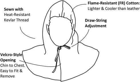 Flame Retardant Welding Cover Hood Cap Head and Neck Protection...