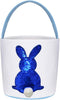 Poptrend Easter Basket Bags,Easter Eggs/Gift Baskets for Kids,Bunny Tote Bag Bucket for Easter Eggs,Toys, Candy,Gifts (Blue paillette)...