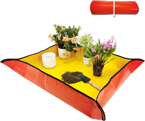 Repotting Mat for Indoor Plant Transplanting and Potting Soil Mess Control, Foldable Succulent Potting Mat Gardening Gifts for Women & Men (Thicke...