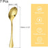 uxcell 7Pcs Stainless Steel Shell Shape Coffee Spoon Tableware Dessert Spoons Stirring Mixing Spoon for Tea Coffee Cake Sugar, 5 Inch Gold...