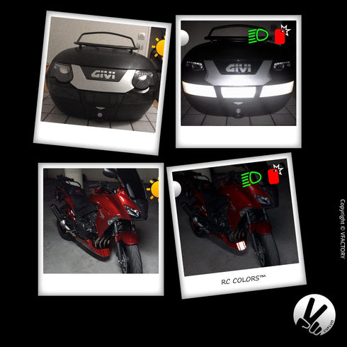 VFLUO - Reflective Sticker Sheet for Bike, Motorcycle, Scooter, Helmets, Stroller/Multi-use - DIY Adhesive board - 3M Technology - High Visibility...