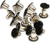 10 Pack 1/4 Black Oxide Premium Chicago Screws With Grips-Leather Fastener...