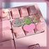Handmade Cute Keycaps,Compatible with Cherry MX Switches Mechanical Keyboard Pink PBT Keycap,Computer Gaming Keyboards Key Caps,Artisan ESC OEM Pr...