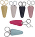 6-Piece Multicolor Scissor Sheaths - Synthetic Leather, Ambidextrous, Compact, Scissors Protection Covers for Sewing, Crafting, DIY, Facial Hair T...