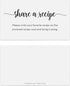 321Done Request a Recipe Card (Set of 50) 3.5x2 White, Simple - Little Recipe Request Insert Card for Bridal Shower Game, Keepsake, Heavy Cardstoc...