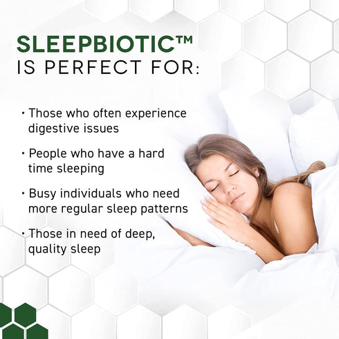 SleepBiotic Prebiotic Fiber Blend - Prebiotic Fiber Powder w/German Chamomile & Green Banana Flour - Prebiotic Powder Fiber Supplement for Healthy...