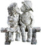 First Kissing Kids Lover Garden Sculpture Outdoor Status Home Decor Collections 4.7"x2.6"x5.1" Puppy Love, Kissing Couple Garden Sculpture,...
