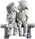 First Kissing Kids Lover Garden Sculpture Outdoor Status Home Decor Collections 4.7"x2.6"x5.1" Puppy Love, Kissing Couple Garden Sculpture,...