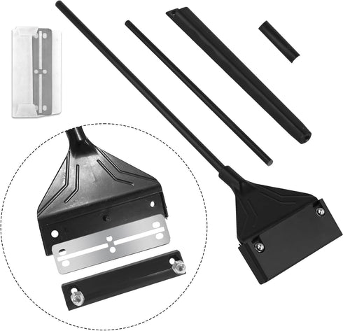 Algae Scraper for Glass Aquariums, 24.4 inch Extendable Handle Aquarium Scraper Scrubber Fish Tank Cleaner 2 in 1 Razor Scraper with 10 Blades Aqu...