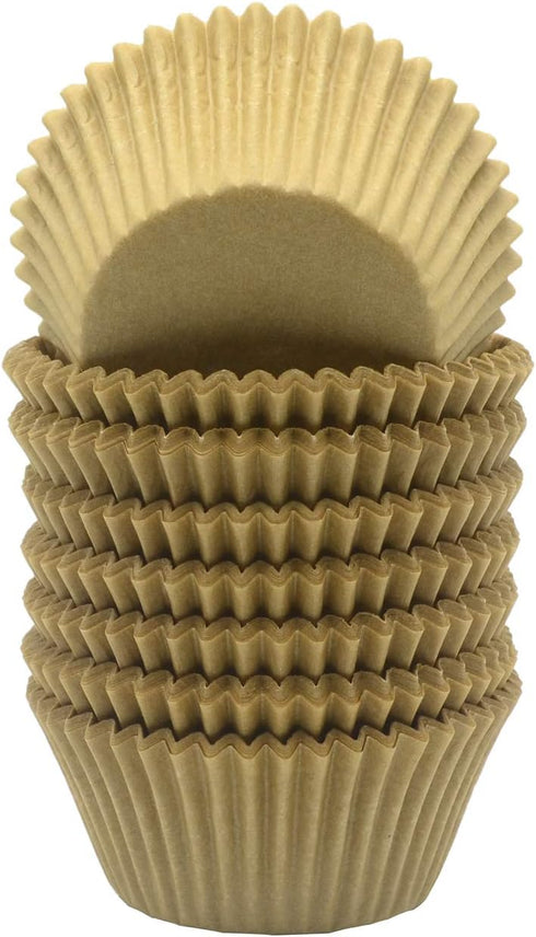 Premium Natural Greaseproof Cupcake Liners Muffin Paper Baking Cups Standard Size, 200-Count...