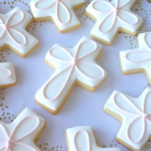 Cross Cookie Cutter Shapes Set, Azflyife 5 Piece Stainless Steel Metal Biscuit Mold Cookie Cutters with Chalice Holy Cup Crucifix Crucifixion for ...