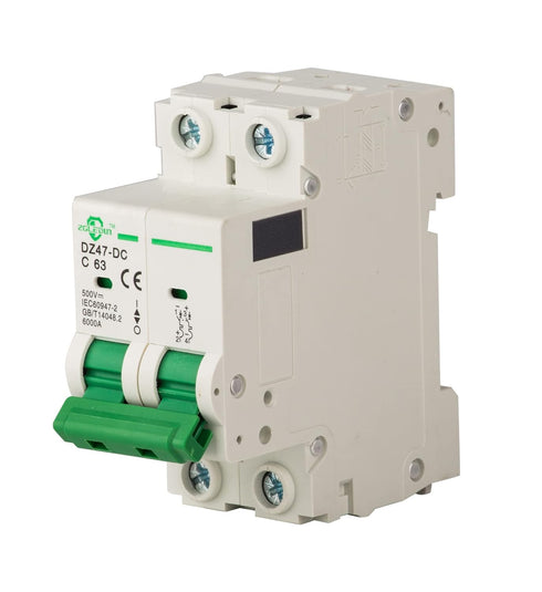DC Miniature Circuit Breaker - Mini Home Circuit Breaker 12V-250V DZ47-63 Din Rail Mount 2 pole 32A...