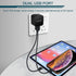 2Pack USB Wall Chargers, 2.4A Dual Port Fast Charger Block Square Flat Power AC Adapter Phone Brick Charging Station for iPhone, Samsung Galaxy, L...