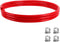 Beer CO2 Gas Line Kit - 10ft PVC CO2 Tubing Hose & 4PCS Stainless Steel Hose Clamp Solid Red Non-toxic Odorless Bendable Keg CO2 Line for 5/16’’ B...
