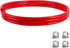 Beer CO2 Gas Line Kit - 10ft PVC CO2 Tubing Hose & 4PCS Stainless Steel Hose Clamp Solid Red Non-toxic Odorless Bendable Keg CO2 Line for 5/16’’ B...