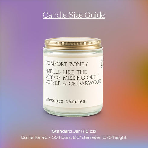 Anecdote Candles 'Comfort Zone' Coconut Soy Wax Candle Jar | Premium Hand Poured & Long Burning |Coffee & Cedarwood Scent | Phthalate-Free | for H...