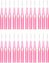 EXCEART 30PCS Interdental Brush Toothpick Tooth Flossing Head Oral Dental Hygiene Brush Tooth Cleaning Tool (Pink 0.6mm)...