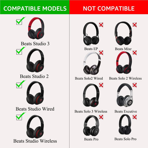 Krone Kalpasmos Cooling-Gel Earpad Replacement for Beats Studio 2 & 3 Wireless/Wired Headphone, Instant-Chill Ear Cushion Premium Memory Foam with...