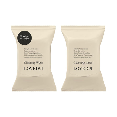 Face & Body Salicylic Acid Cleansing Wipes, John Legend Skincare, Oil & Fragrance-Free, No-Rinse, Suitable for Blemish-Prone Skin, 2-Pack (48 wipe...