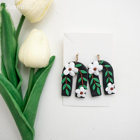 Clay Cutters by Vanenmo- Geometric Polymer Clay Cutters, Long Dangle Shape Clay Earring Cutters,Long Arch Cookie Cutter Basic Clay Cutter Organic ...