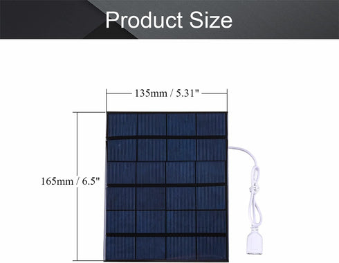 Fielect 6V 3.5W Mini Solar Panel USB Solar Panel Charger Polysilicon Solar Cells Charger for Bicycles,Mobile Phones,Power Bank,Camping Lights, 165...