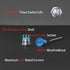 LED Latching Push Button Switch, Stainless Steel, IP67 Waterproof 5-24V 20A 1NO, with Wire Socket Plug (1, Red, 19mm)...