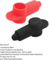 Recoil BTTP-38 Premium High Current 3/8” Feed-Thru Panel Battery Terminal Connectors with Silicone Terminal Covers, Red & Black Pair...
