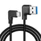 GELRHONR Right Left Angle USB Type C Cable, 90 Degree 18W Fast Charging USB A to USB C Cable (Black-Right-1M)...