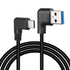 GELRHONR Right Left Angle USB Type C Cable, 90 Degree 18W Fast Charging USB A to USB C Cable (Black-Right-1M)...