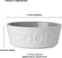 PetRageous 14013 Back to Basics Dishwasher and Microwave Safe Dog Food Bowl 6-Inch Diameter 2.25-Inch Tall 2.5-Cup Capacity for Medium Dogs and La...