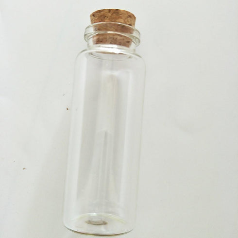 10Pcs 30x80mm(1.18x3.14inches) 40ml Mini Small Clear Wishing Bottle Glass Vial with Cork Stoppers Small Glass Bottles for Wedding favors...