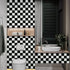 1339 Black White Mosaic Trellis Peel and Stick Wallpaper 17.7" x 9.8ft Square Lattice Self-Adhesive Checkered Contact Paper Shelf Liner Kitchen Ba...